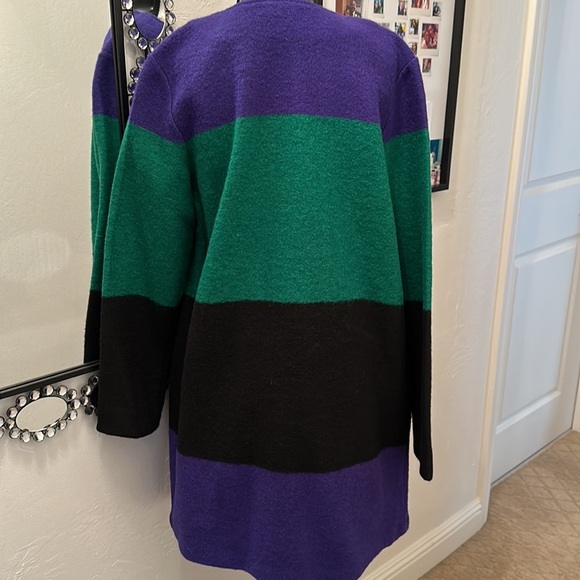 Max Studio, Color Block Open Jacket/Sweater - Picture 2 of 3